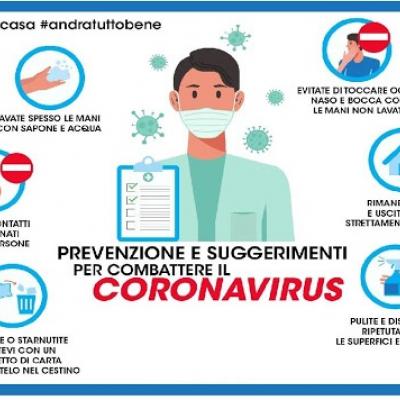 Prevenzione e suggerimenti per evitare il contagio da COVID-19